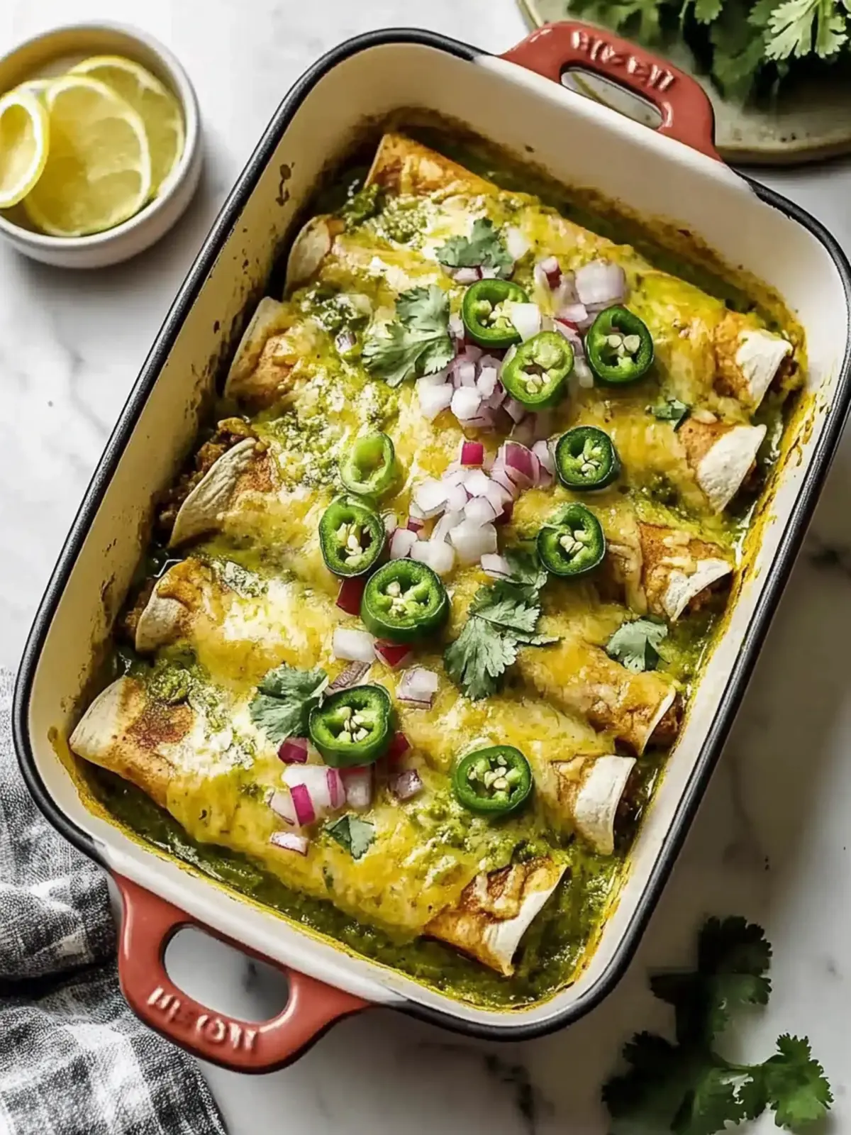 Mexican Beef Enchiladas with Green Sauce
