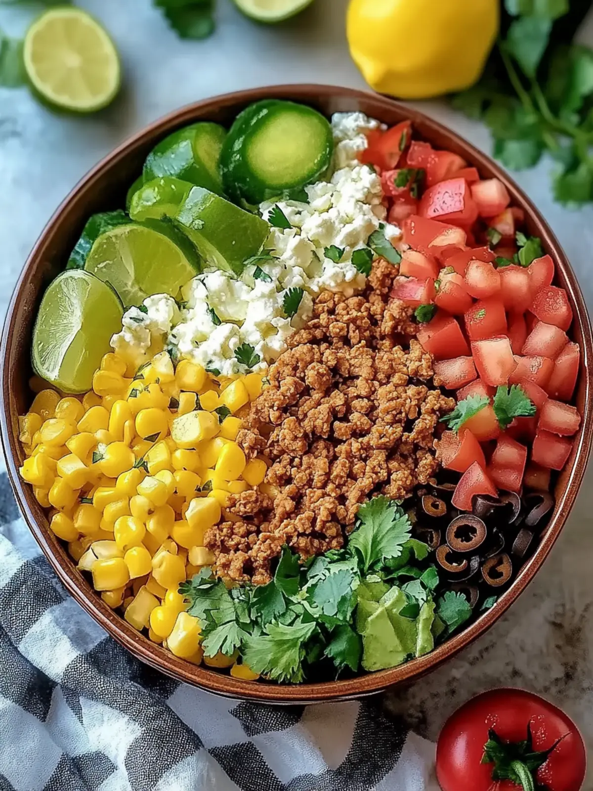 Irresistible Ground Turkey Cottage Cheese Taco Bowl