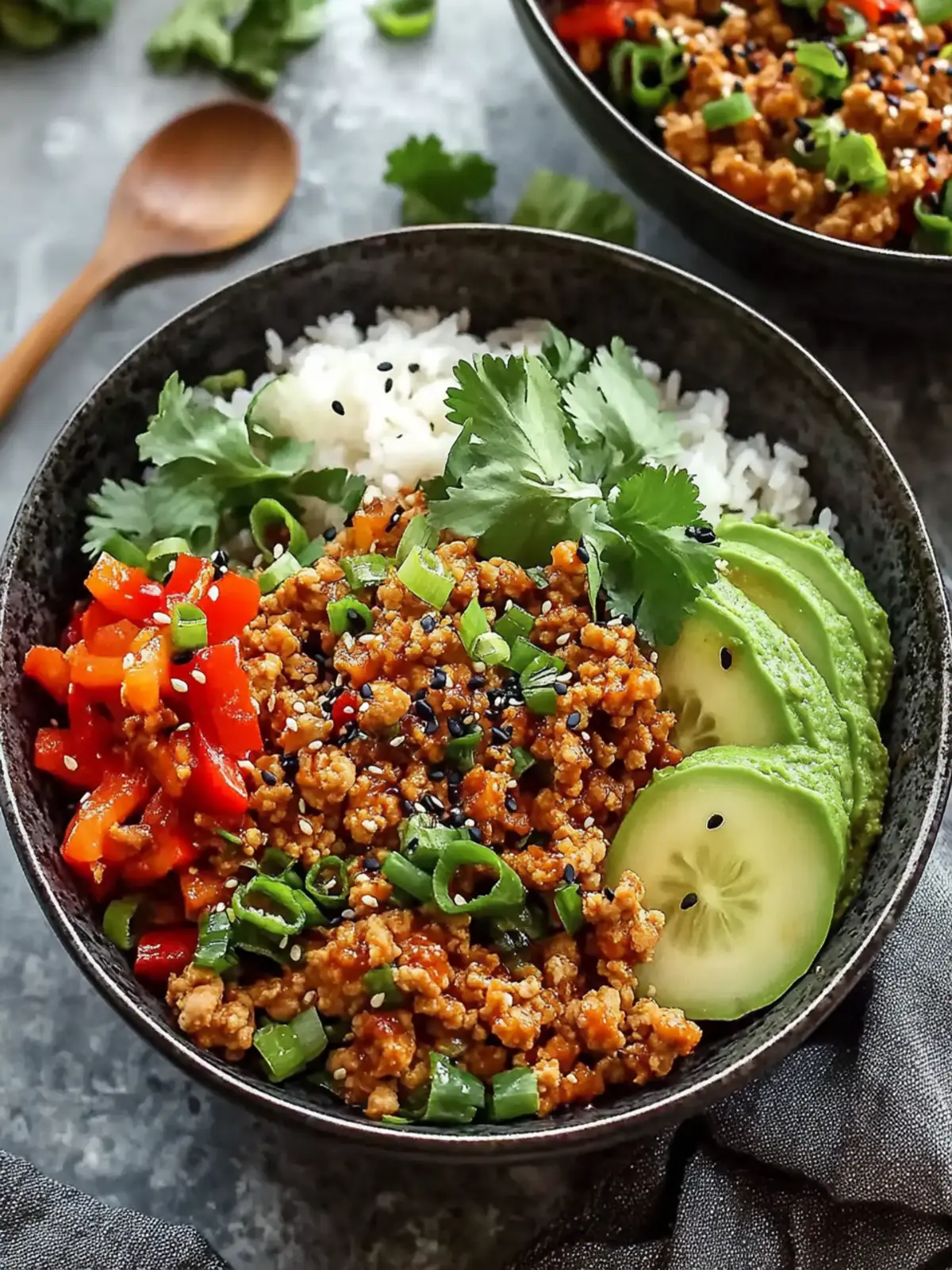 Asian Ground Turkey Bowls