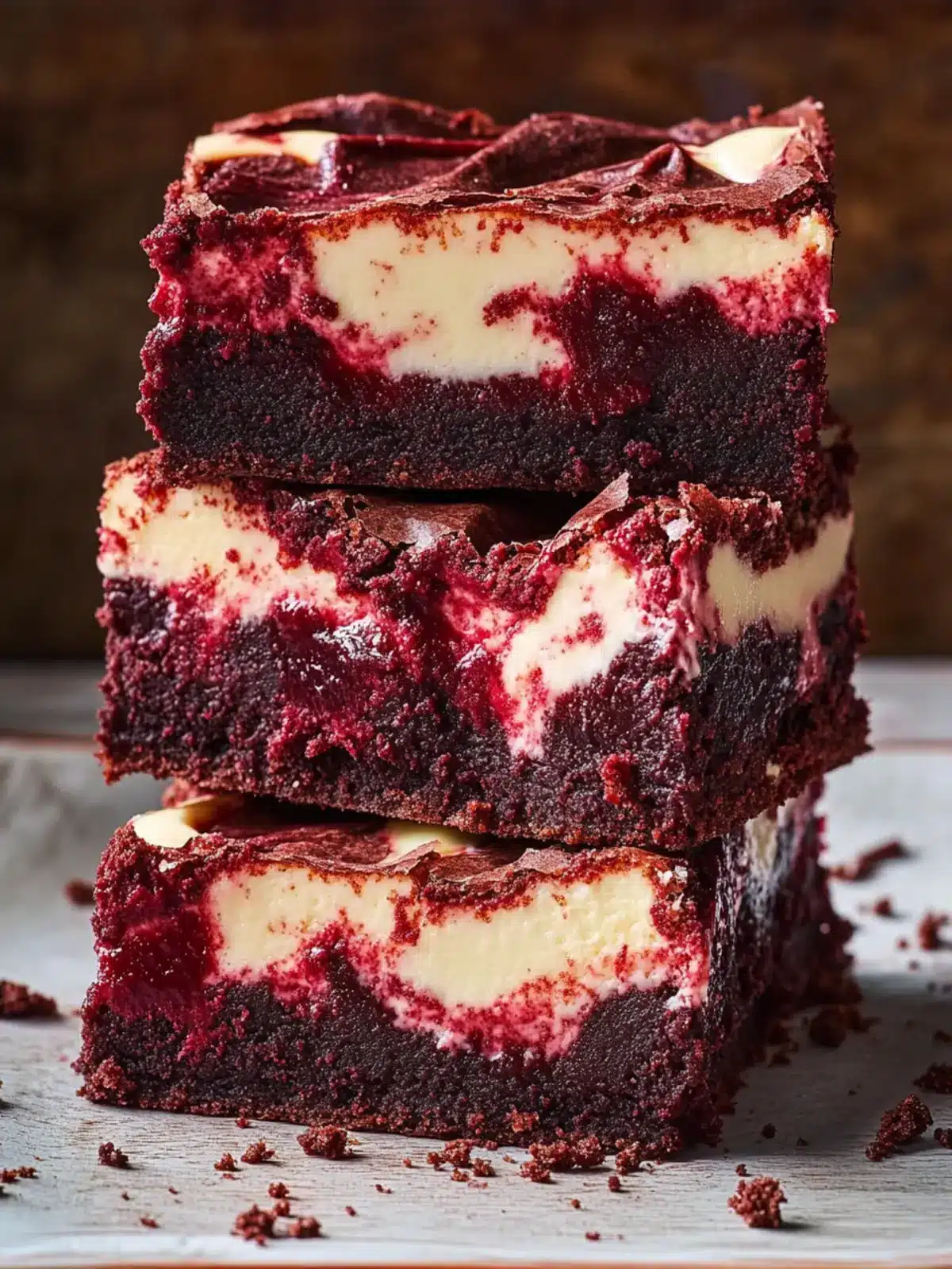 Red Velvet Cheesecake Brownies