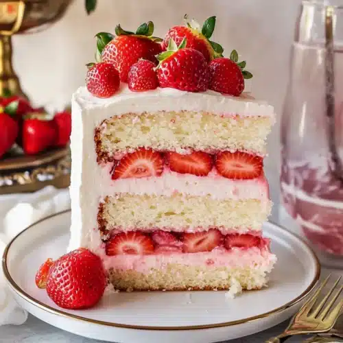 Strawberry Champagne Cake