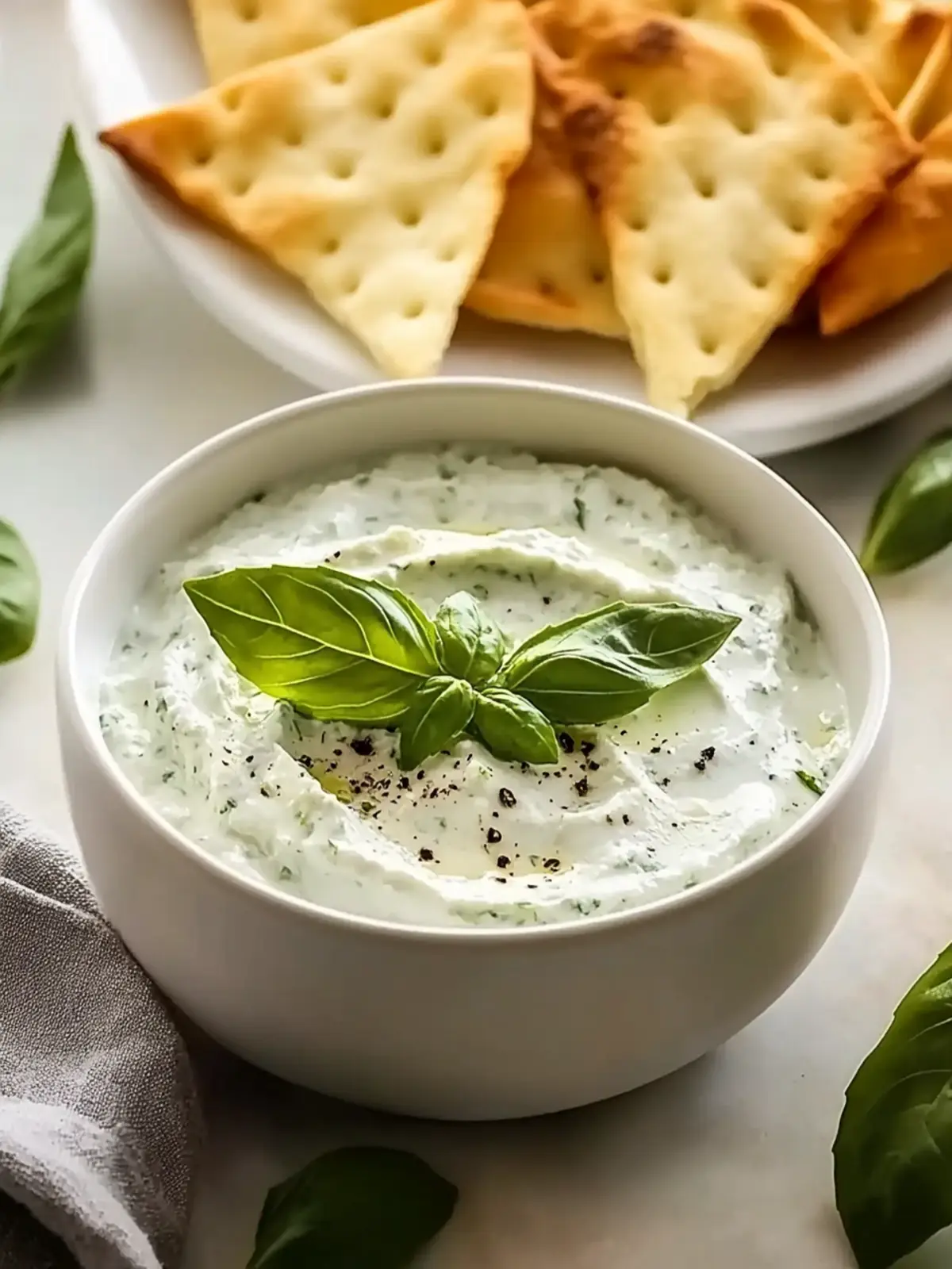 Basil Cottage Cheese Dip