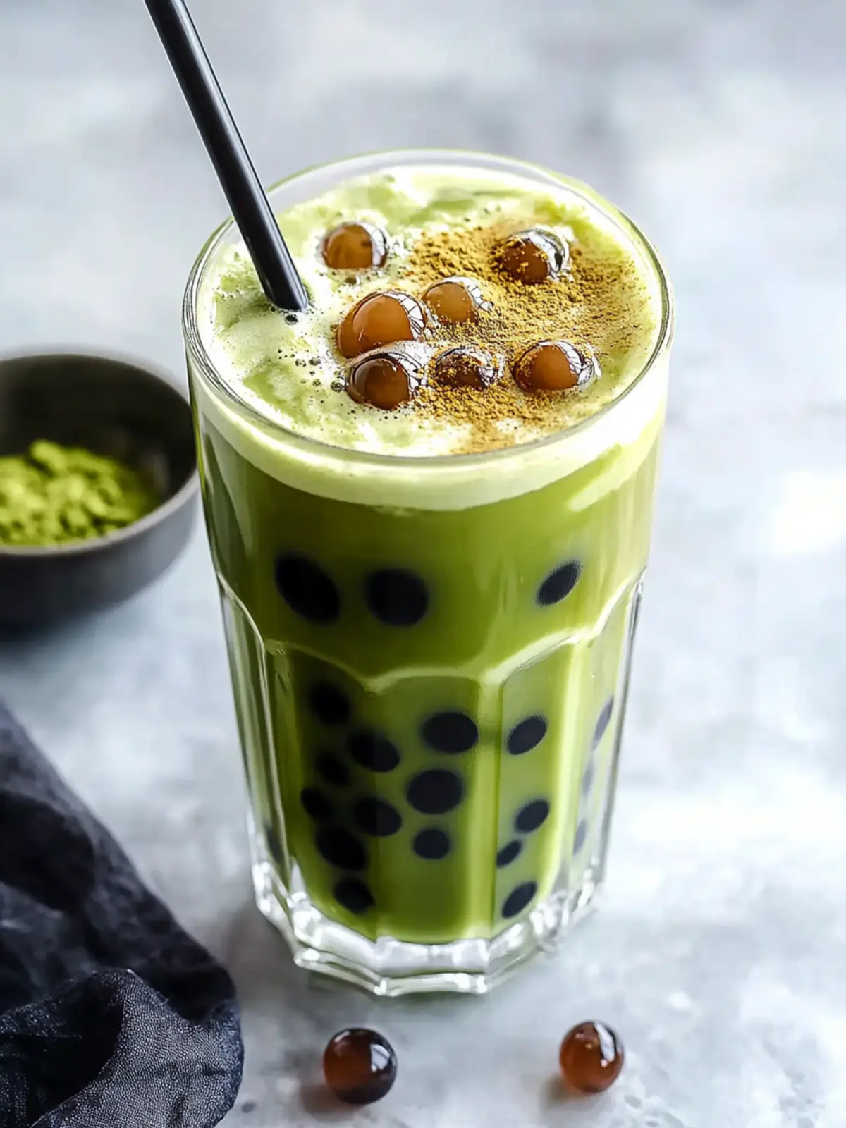 Sweet Boba Matcha Latte