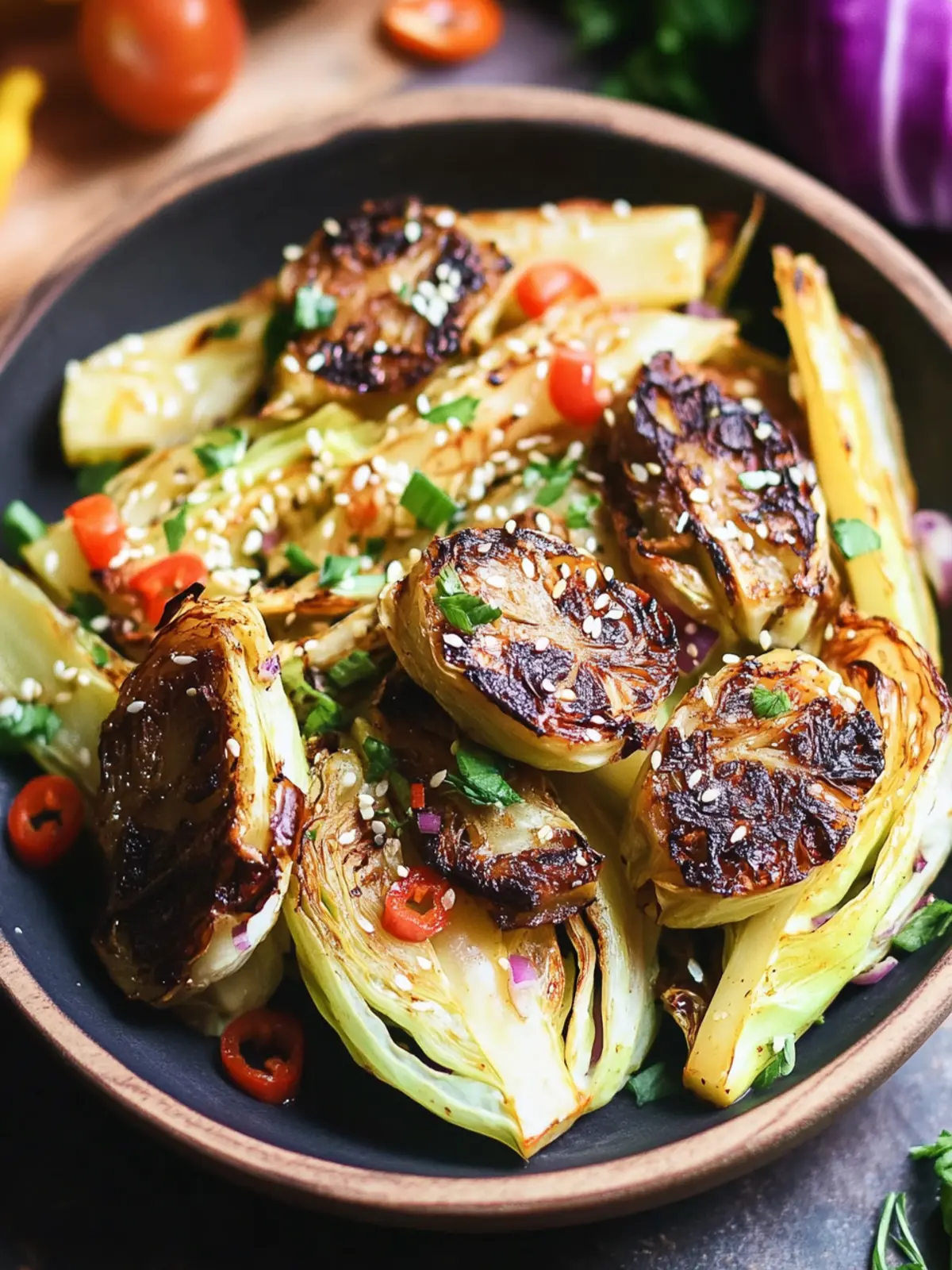 Roasted Cabbage Wedges