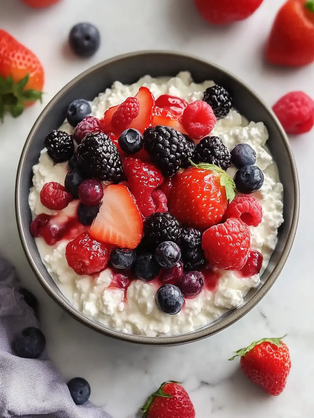 Easy Sweet Cottage Cheese Bowl
