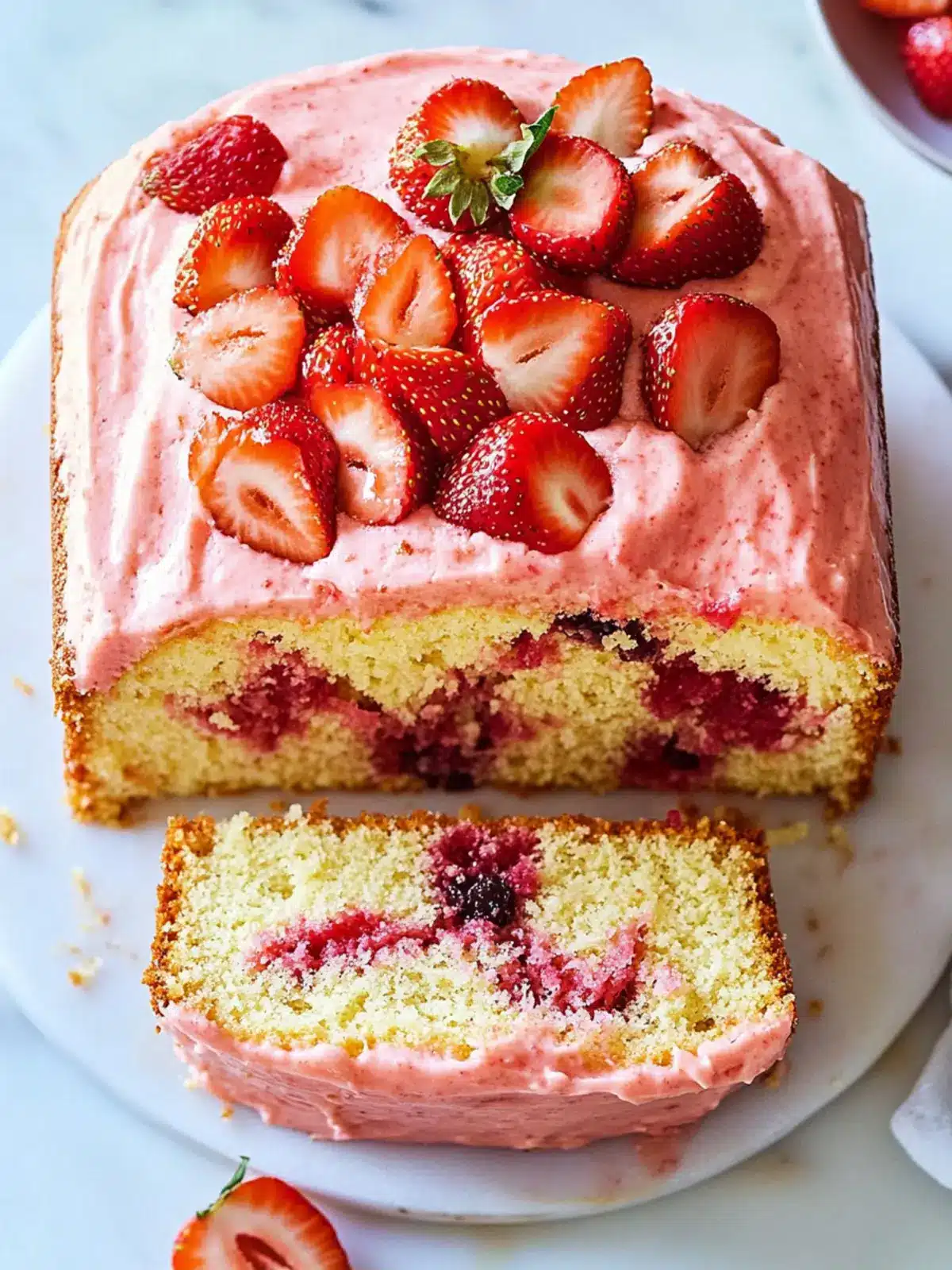 Strawberry Pound Cake
