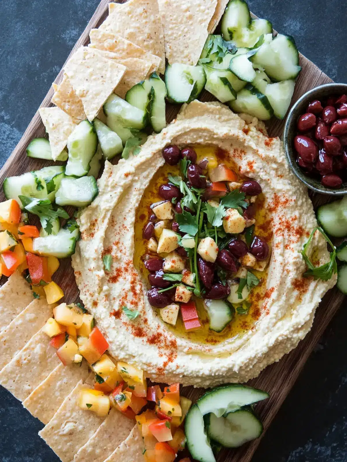 Mediterranean Hummus Board