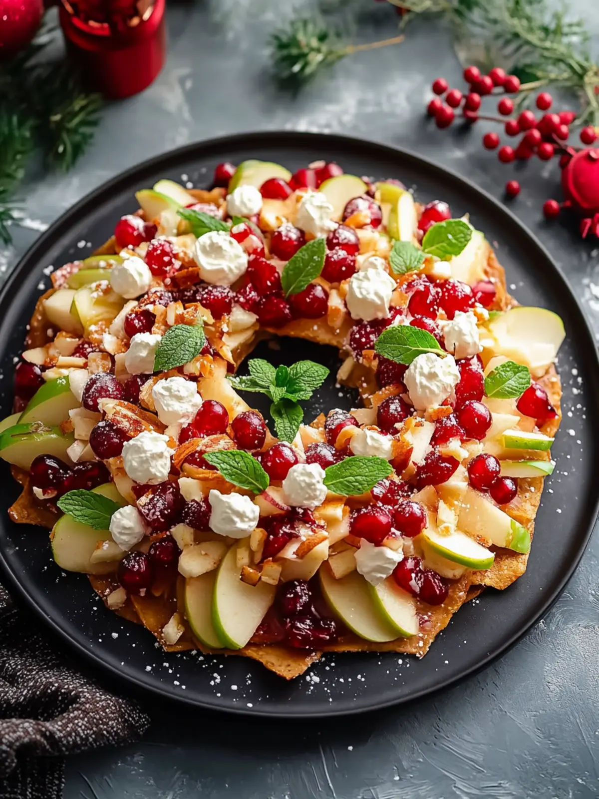 Christmas Apple Nachos