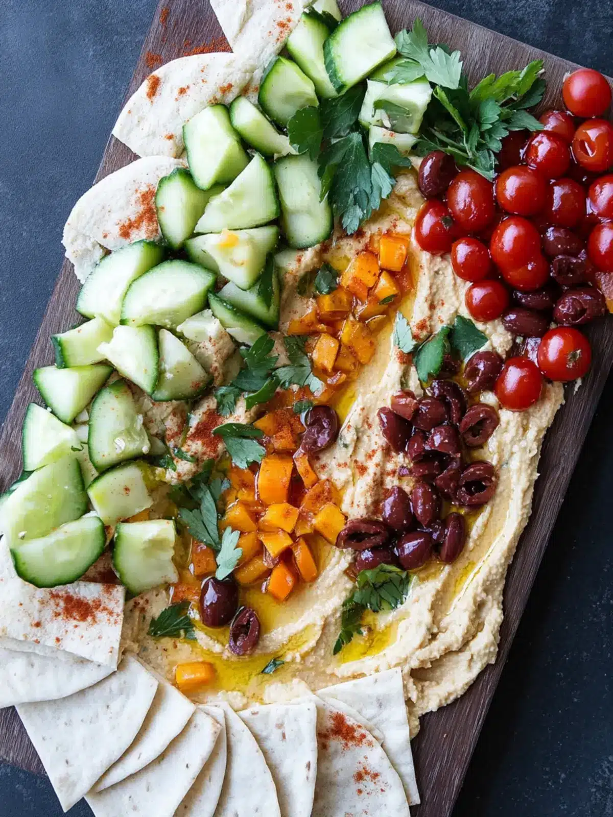 Mediterranean Hummus Board