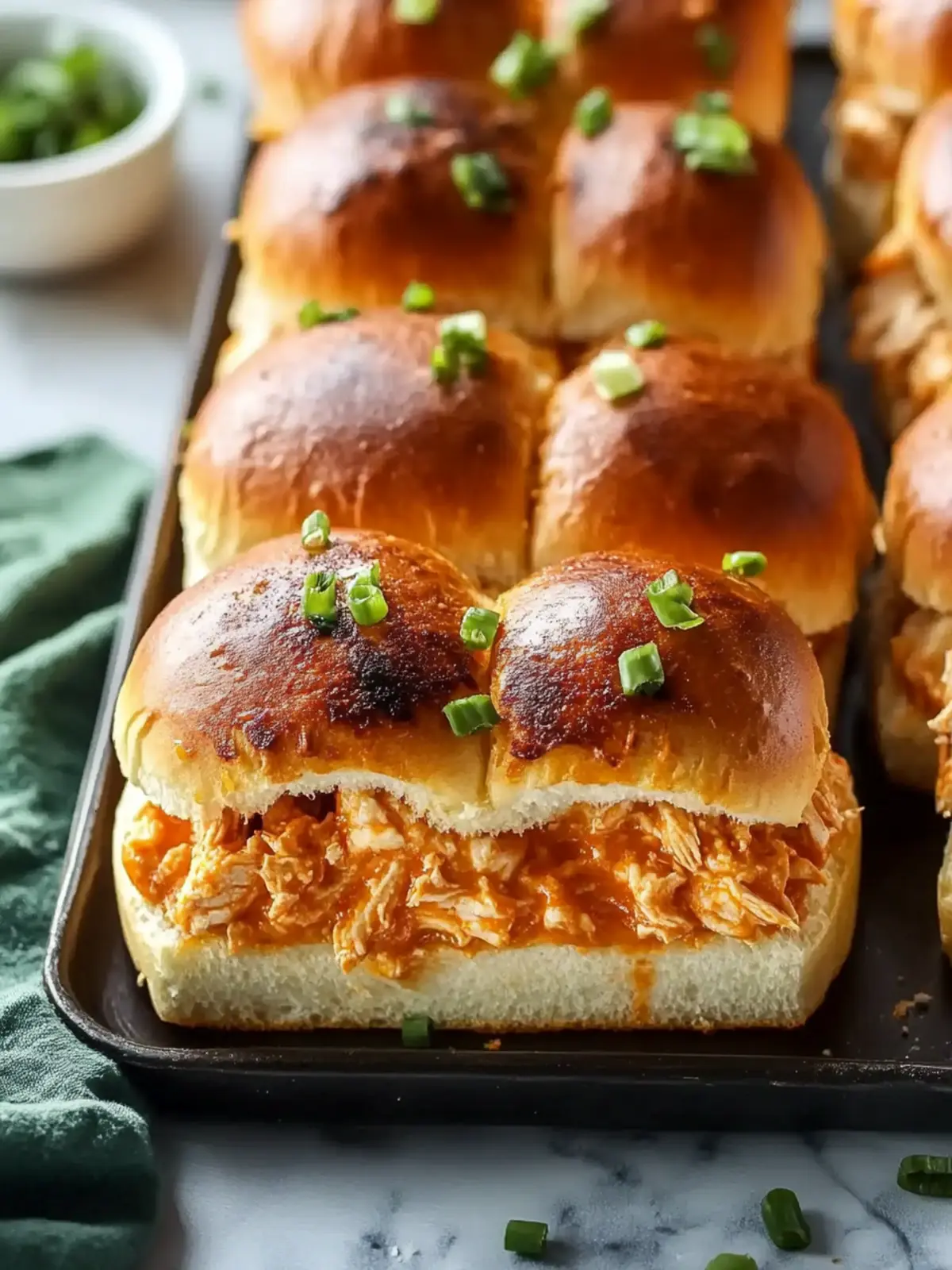 Spicy Buffalo Chicken Dip Sliders
