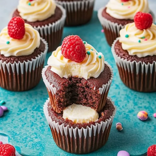 Cheesecake Stuffed Cupcakes