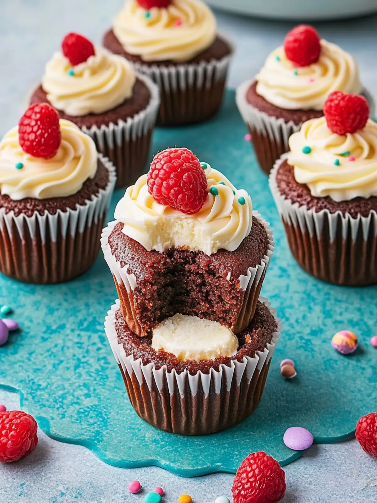 Cheesecake Stuffed Cupcakes