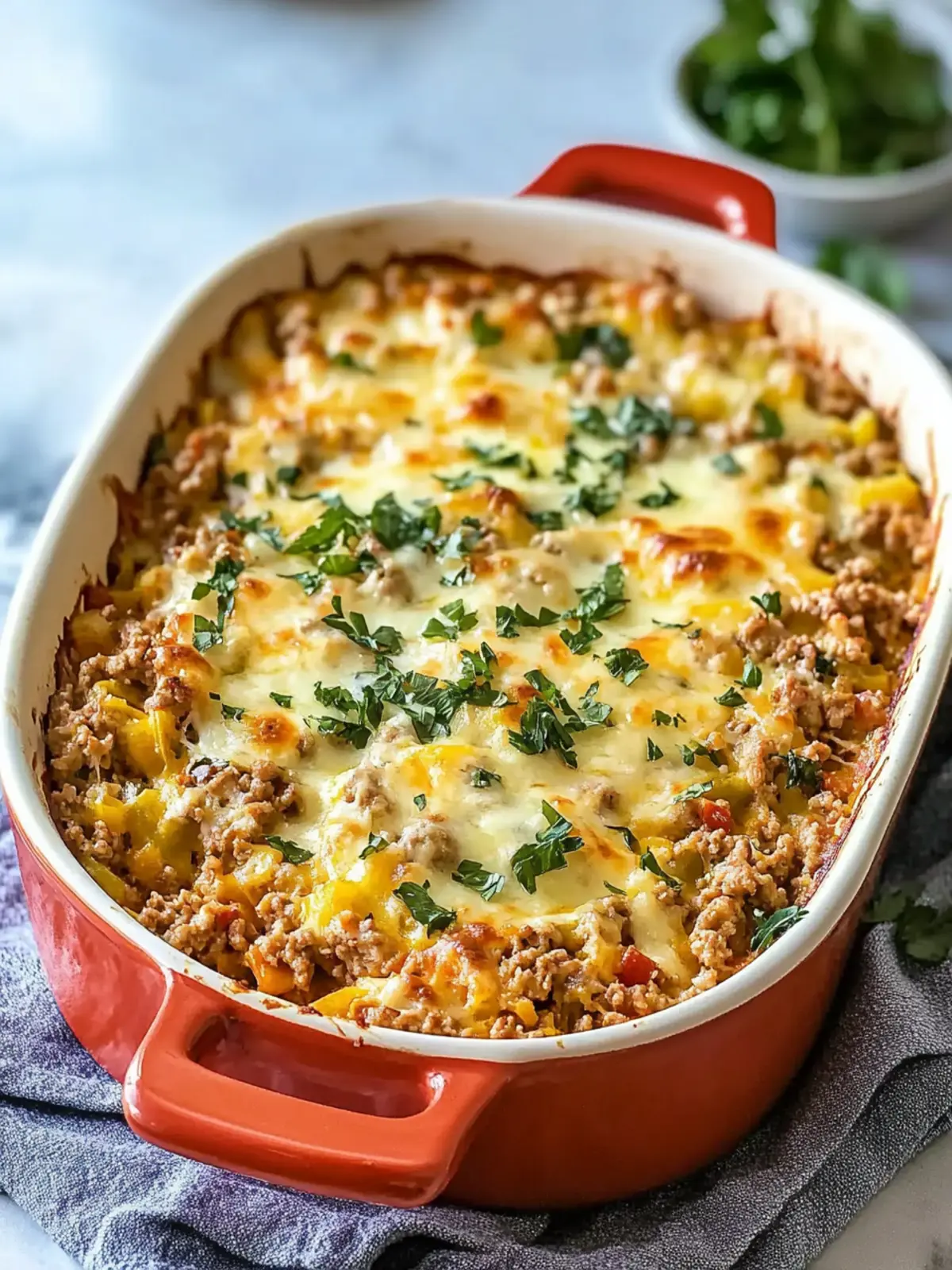 Low Carb Ground Turkey Casserole