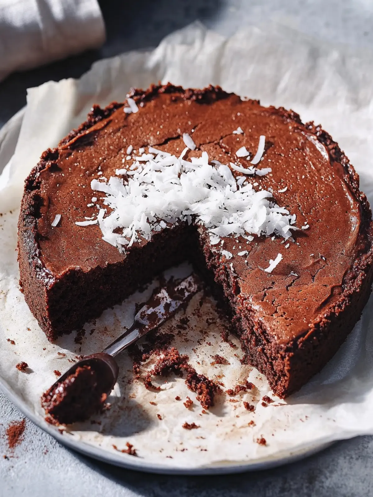 Flourless Chocolate Coconut Cake