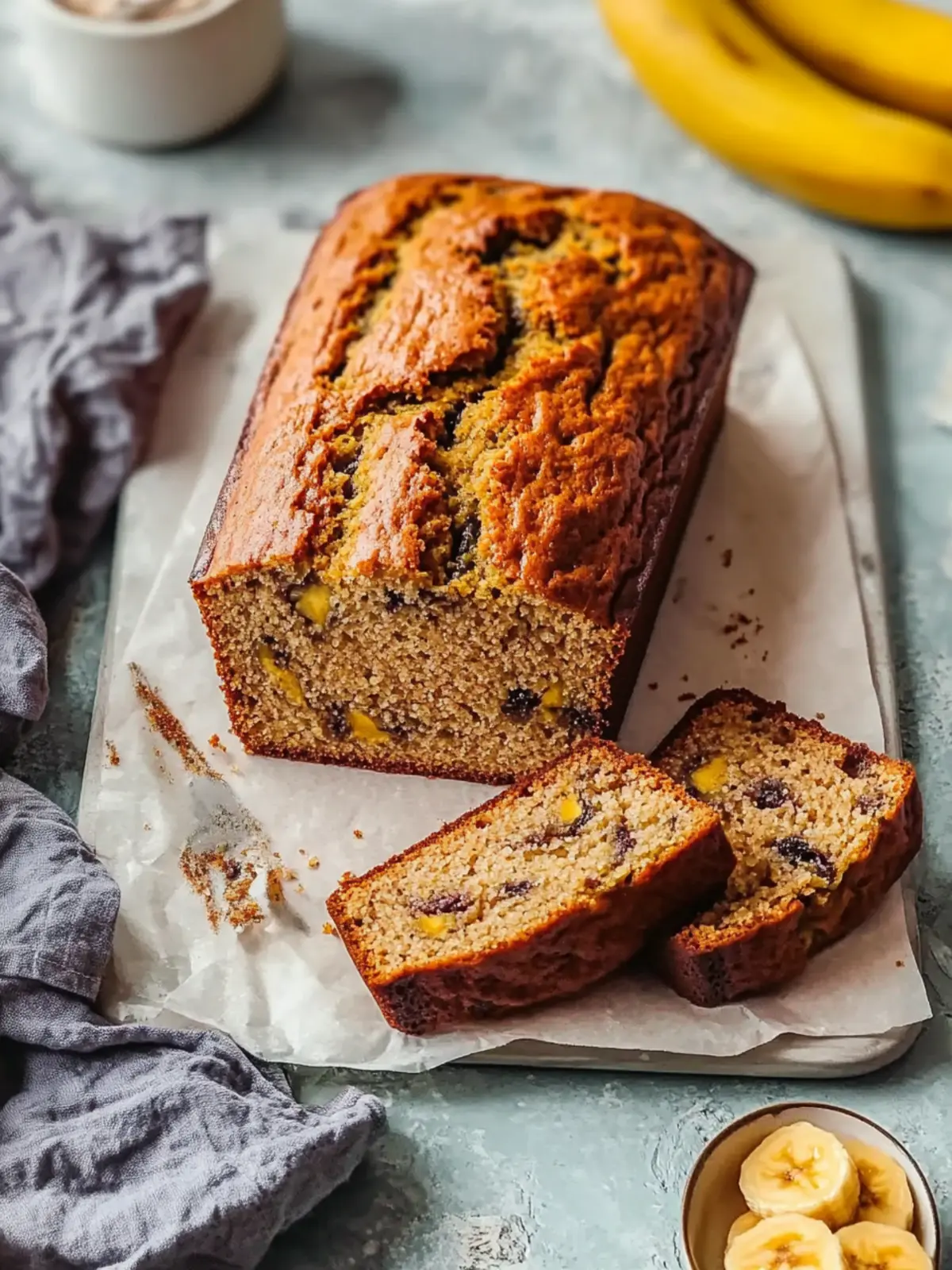 Golden Moist Banana Bread
