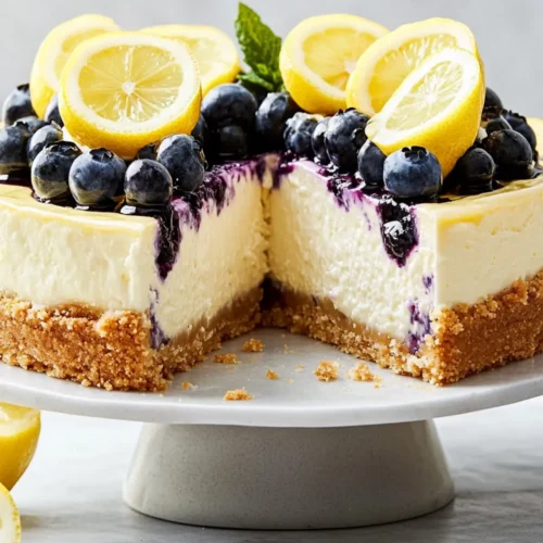 Lemon-Blueberry Cheesecake