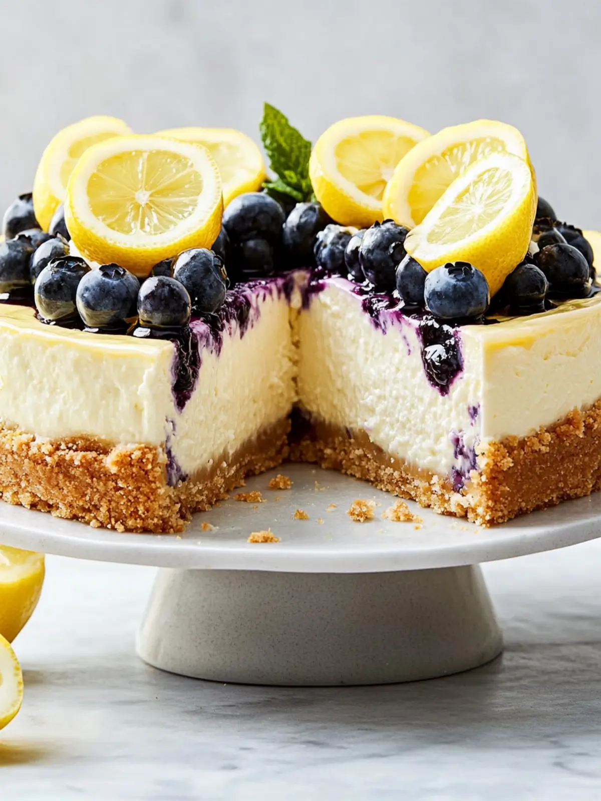 Lemon-Blueberry Cheesecake