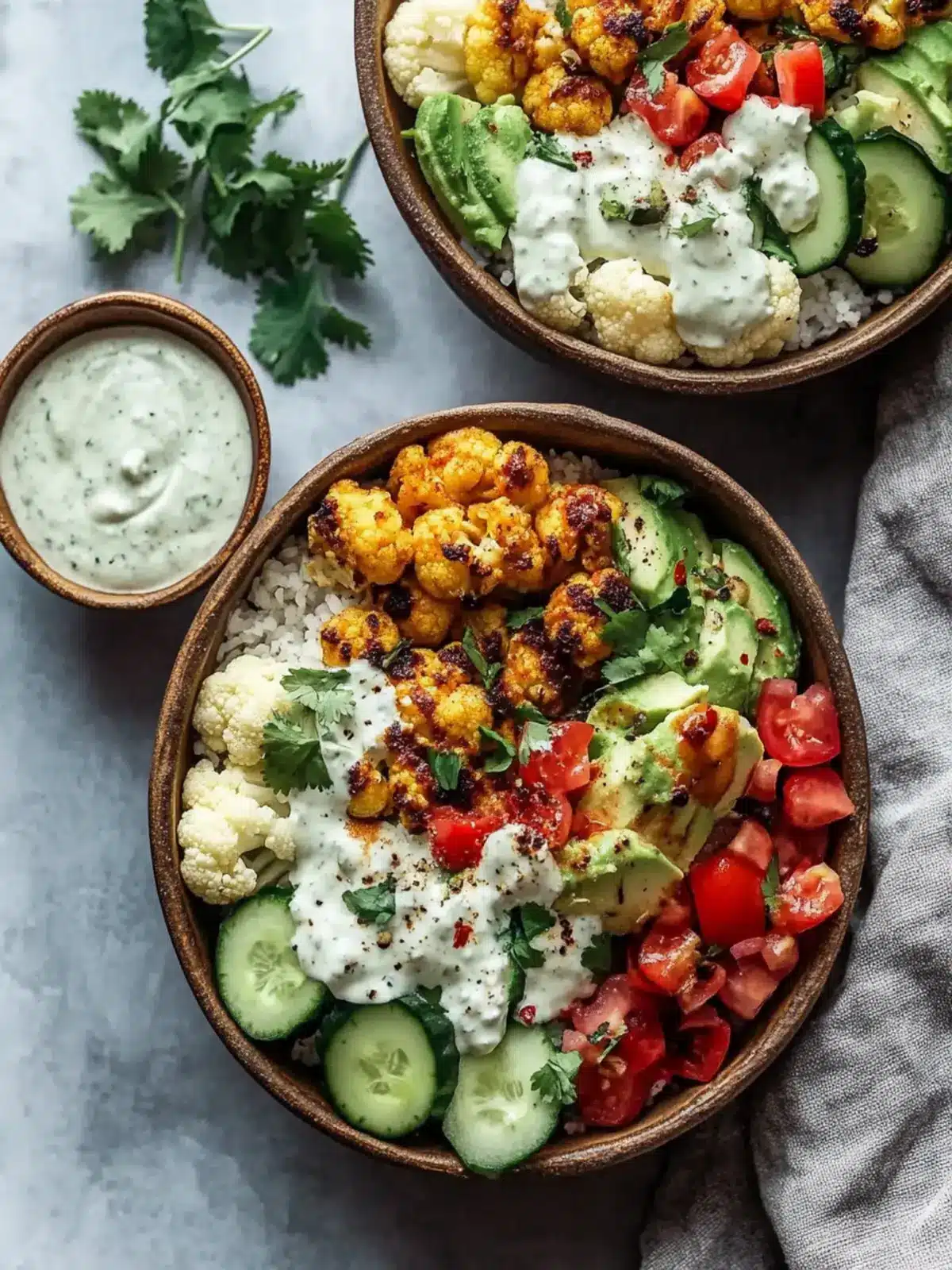 Vegan Cauliflower Shawarma Bowls