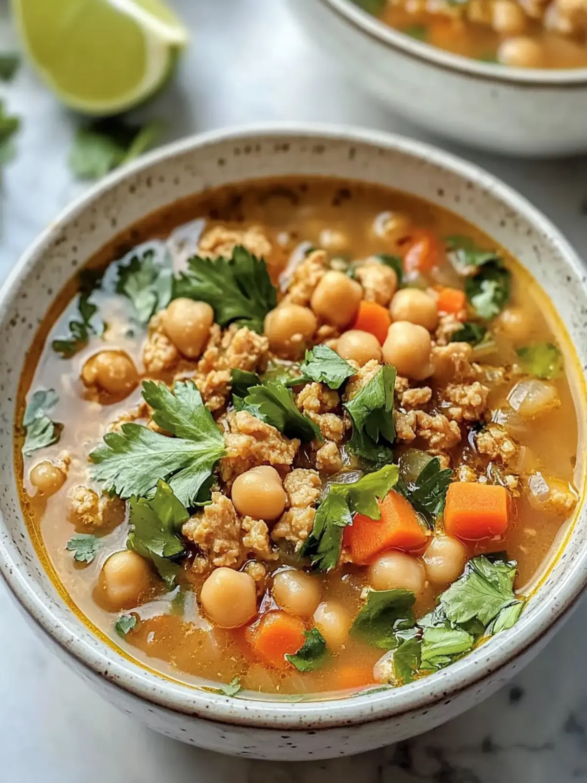 Nourishing Ground Turkey and Garbanzo Soup