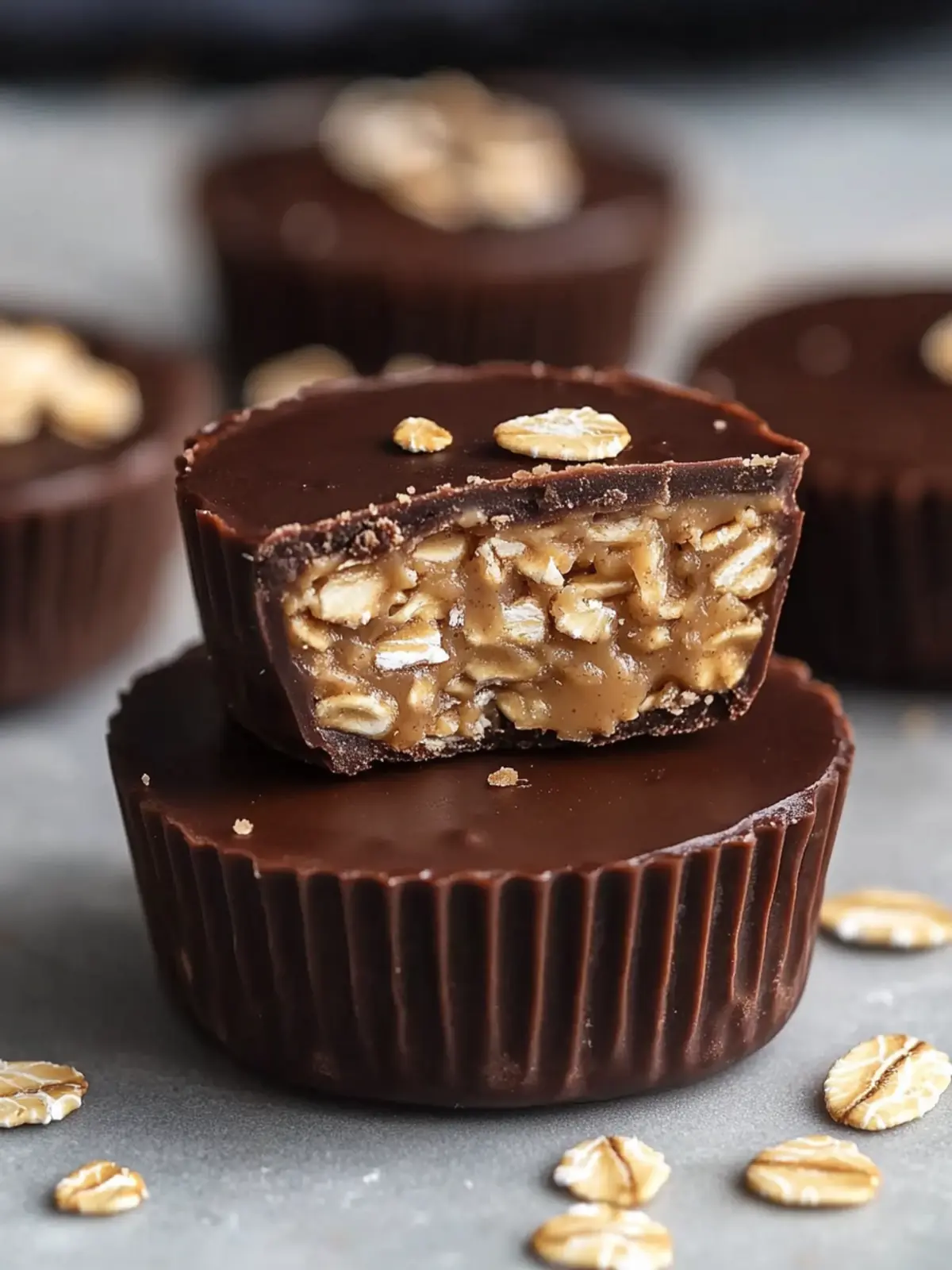 Easy No Bake Peanut Butter Oat Cups