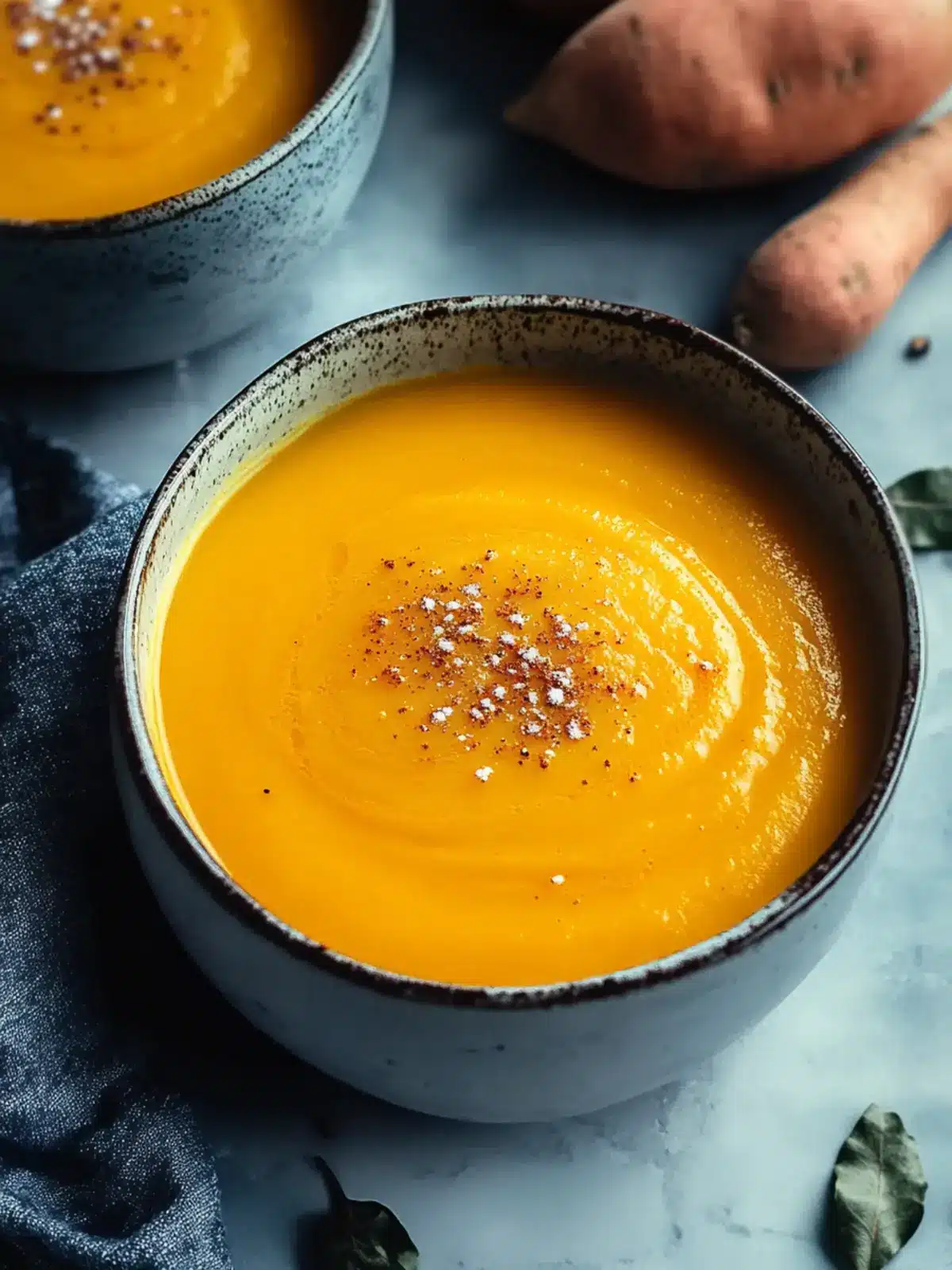 Velvety Butternut Squash Sweet Potato Soup