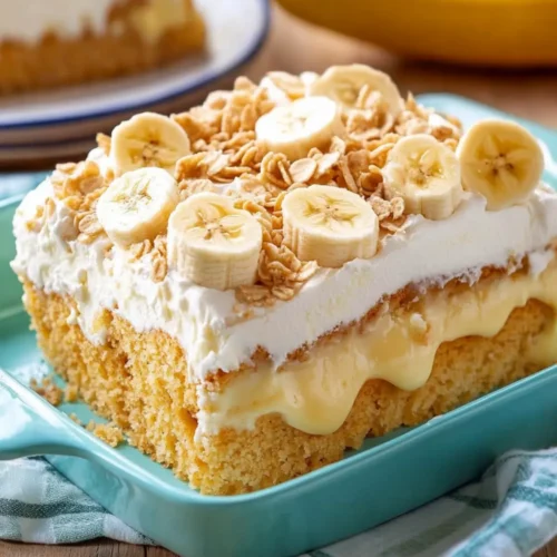 Banana Pudding Poke Cake