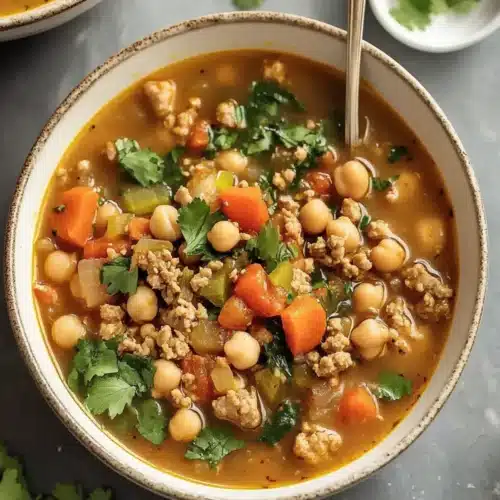 Nourishing Ground Turkey and Garbanzo Soup
