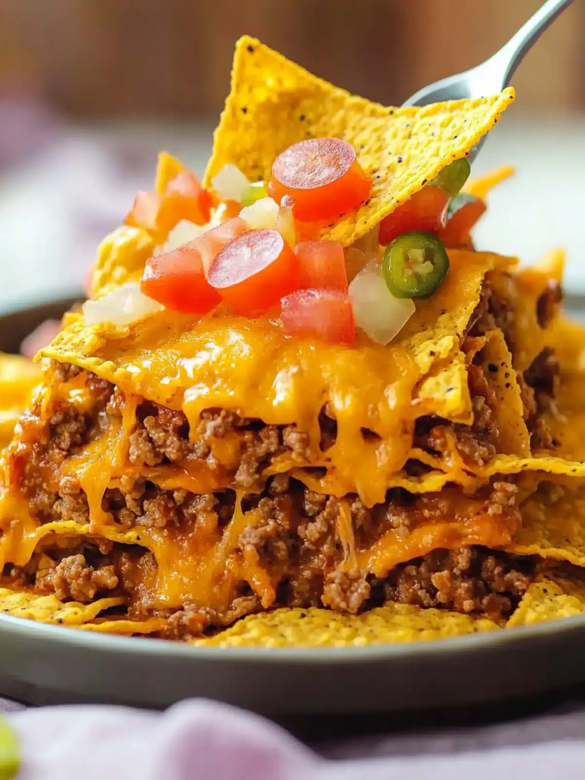 Doritos Taco Casserole with Ground Beef