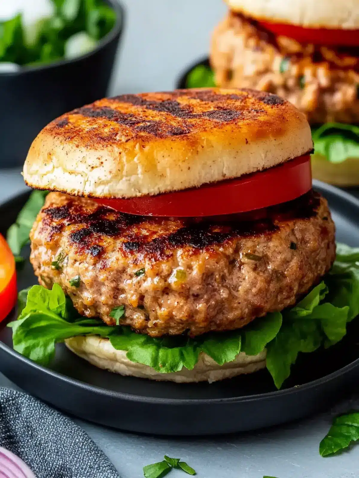 20-Minute Air Fryer Ground Turkey Burgers