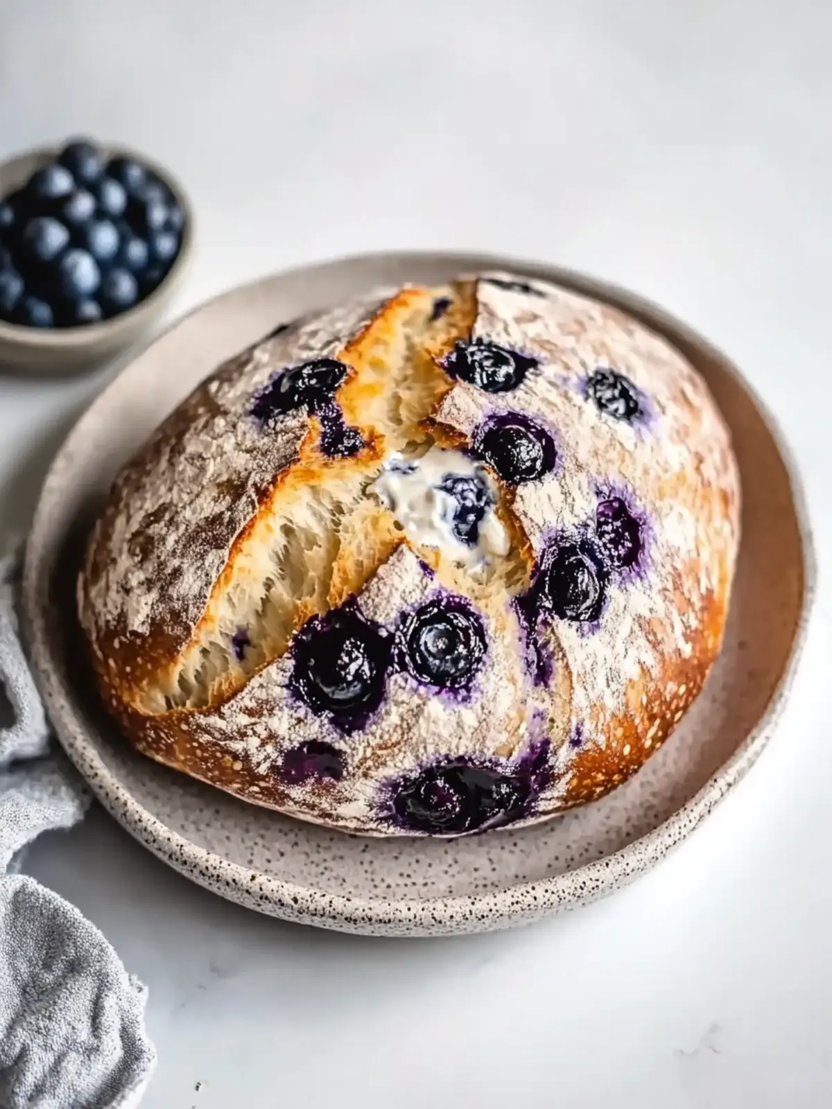 Deliciously Simple Blueberry and Cream Cheese Sourdough Bread