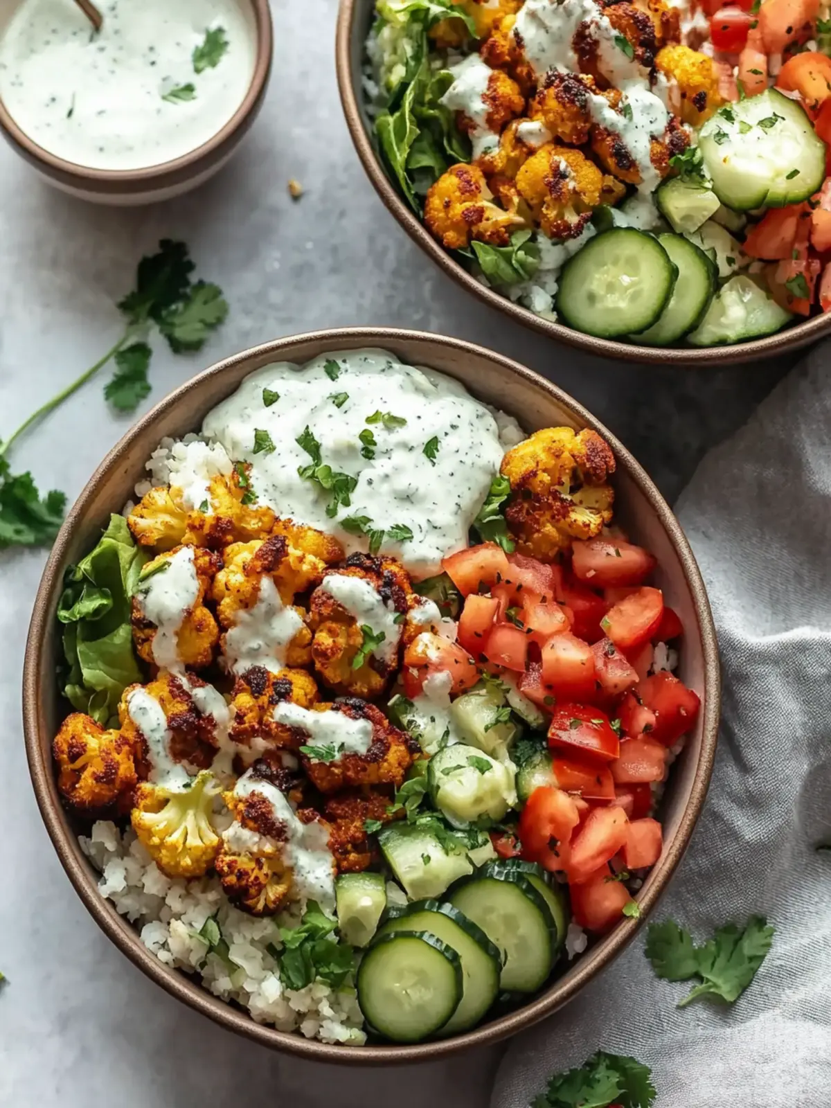 Vegan Cauliflower Shawarma Bowls