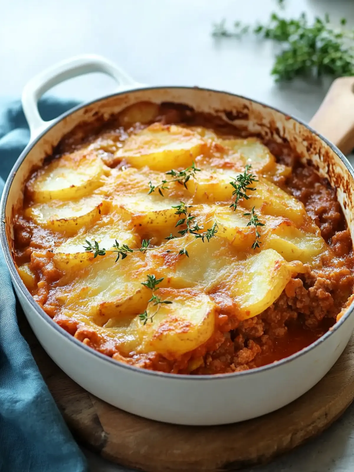 Best Hamburger and Potato Casserole with Tomato Soup