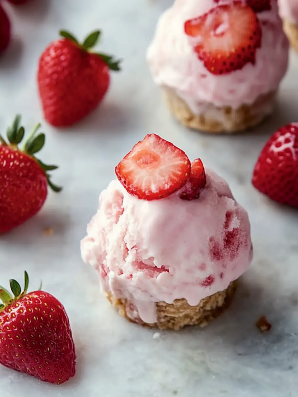 Perfect Strawberry Frozen Yogurt Bites