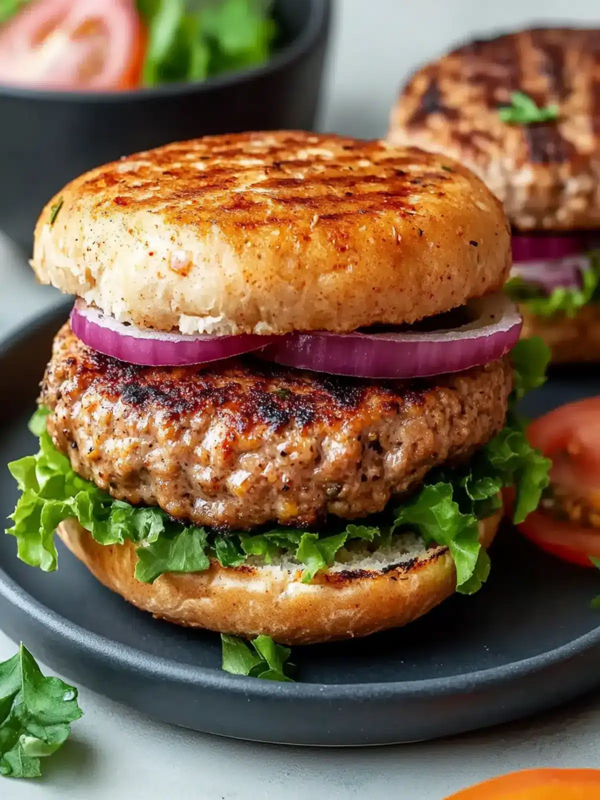 20-Minute Air Fryer Ground Turkey Burgers