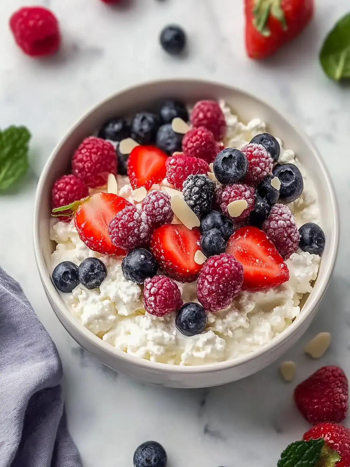 Easy Sweet Cottage Cheese Bowl