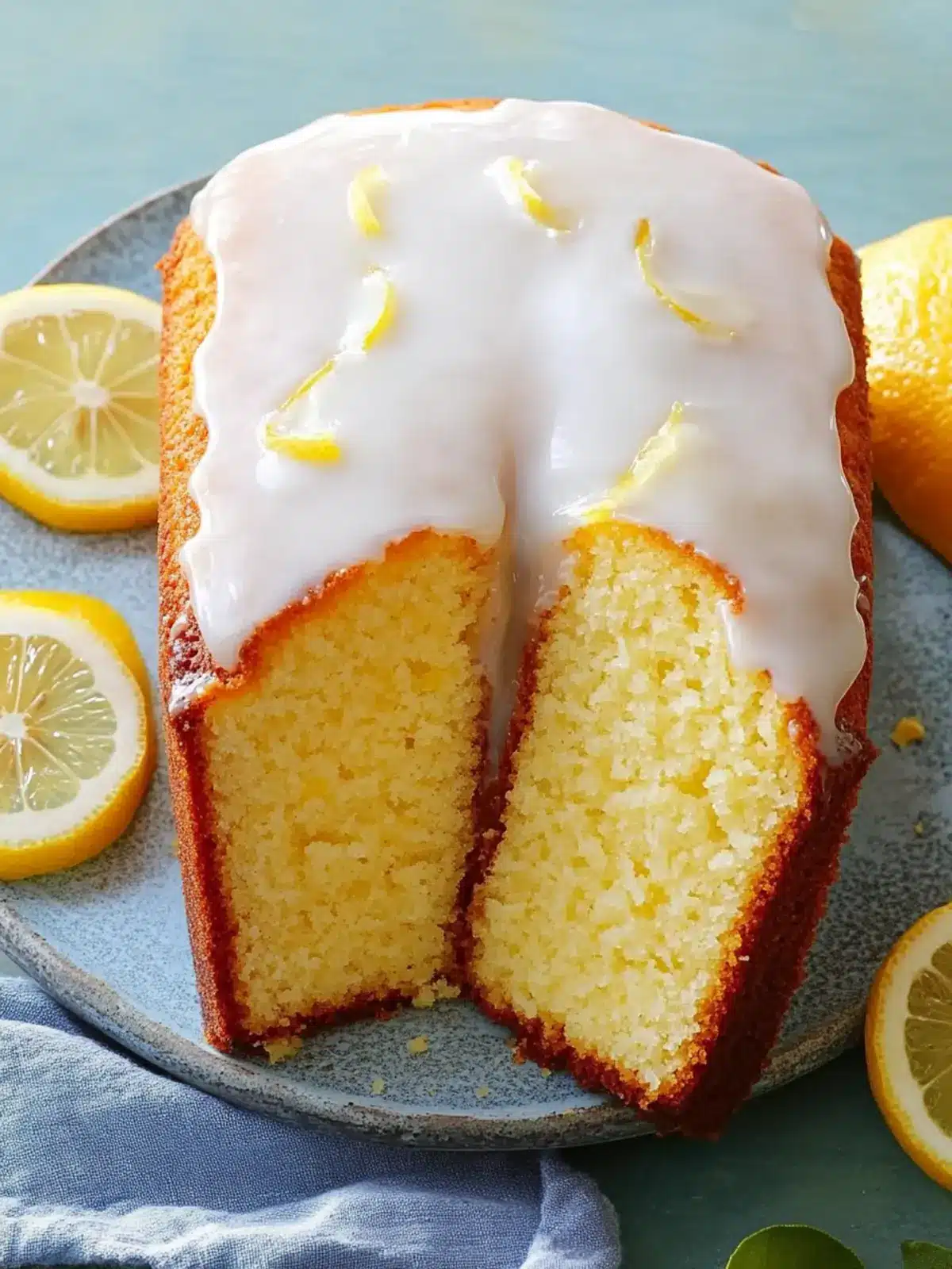 Glazed Lemon Olive Oil Pound Cake