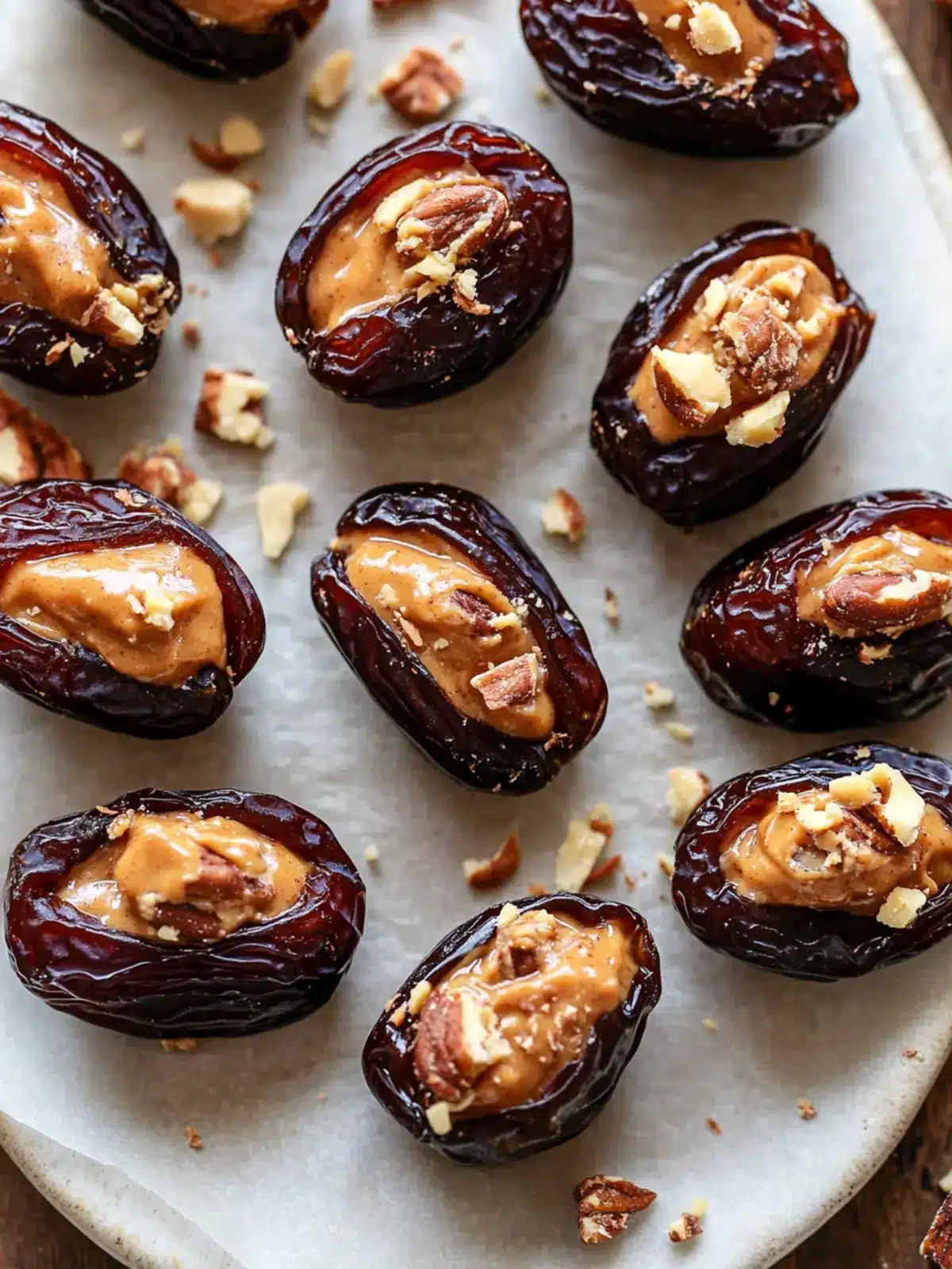 Stuffed Dates with Peanut Butter & Chocolate