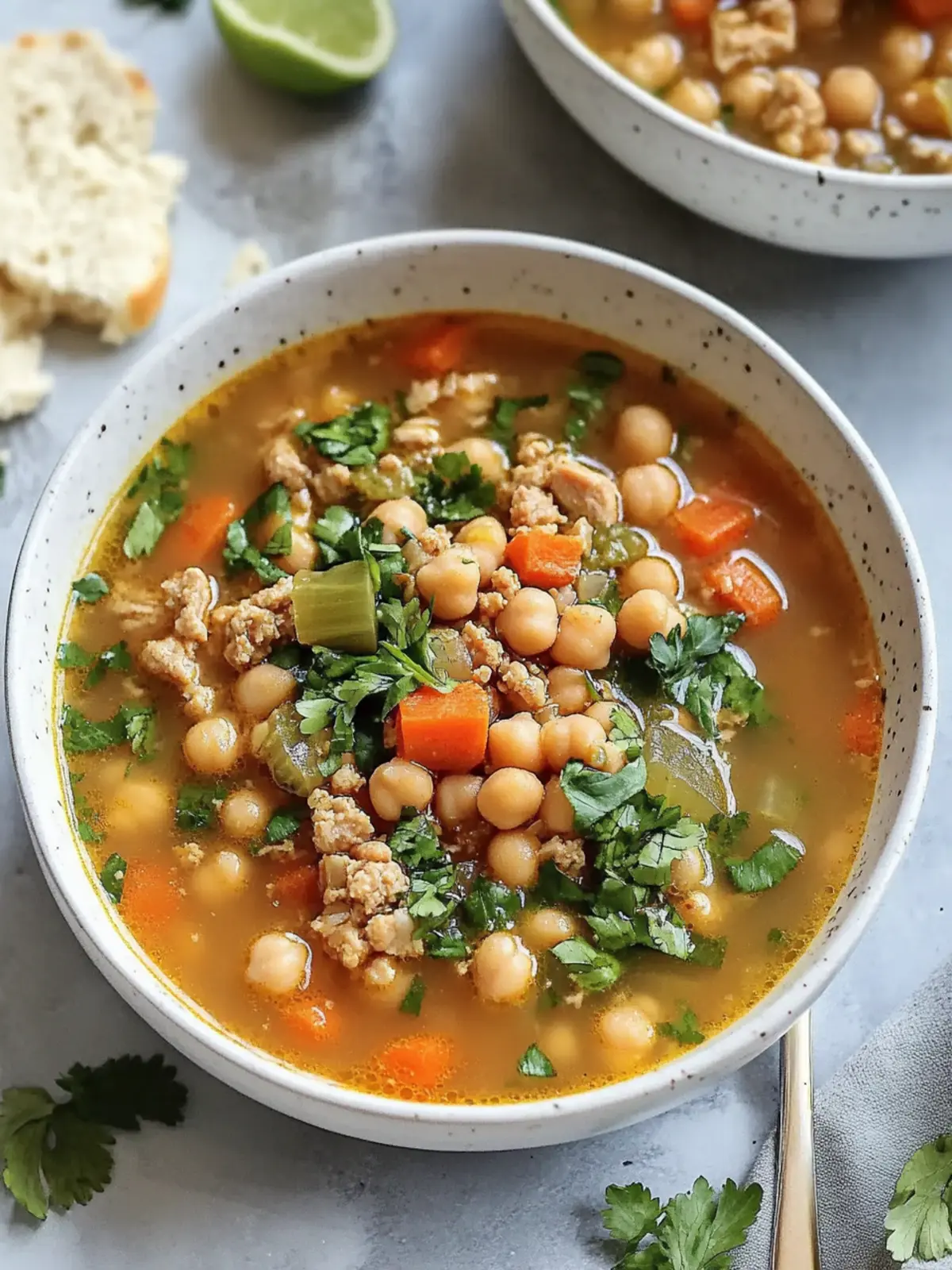 Nourishing Ground Turkey and Garbanzo Soup