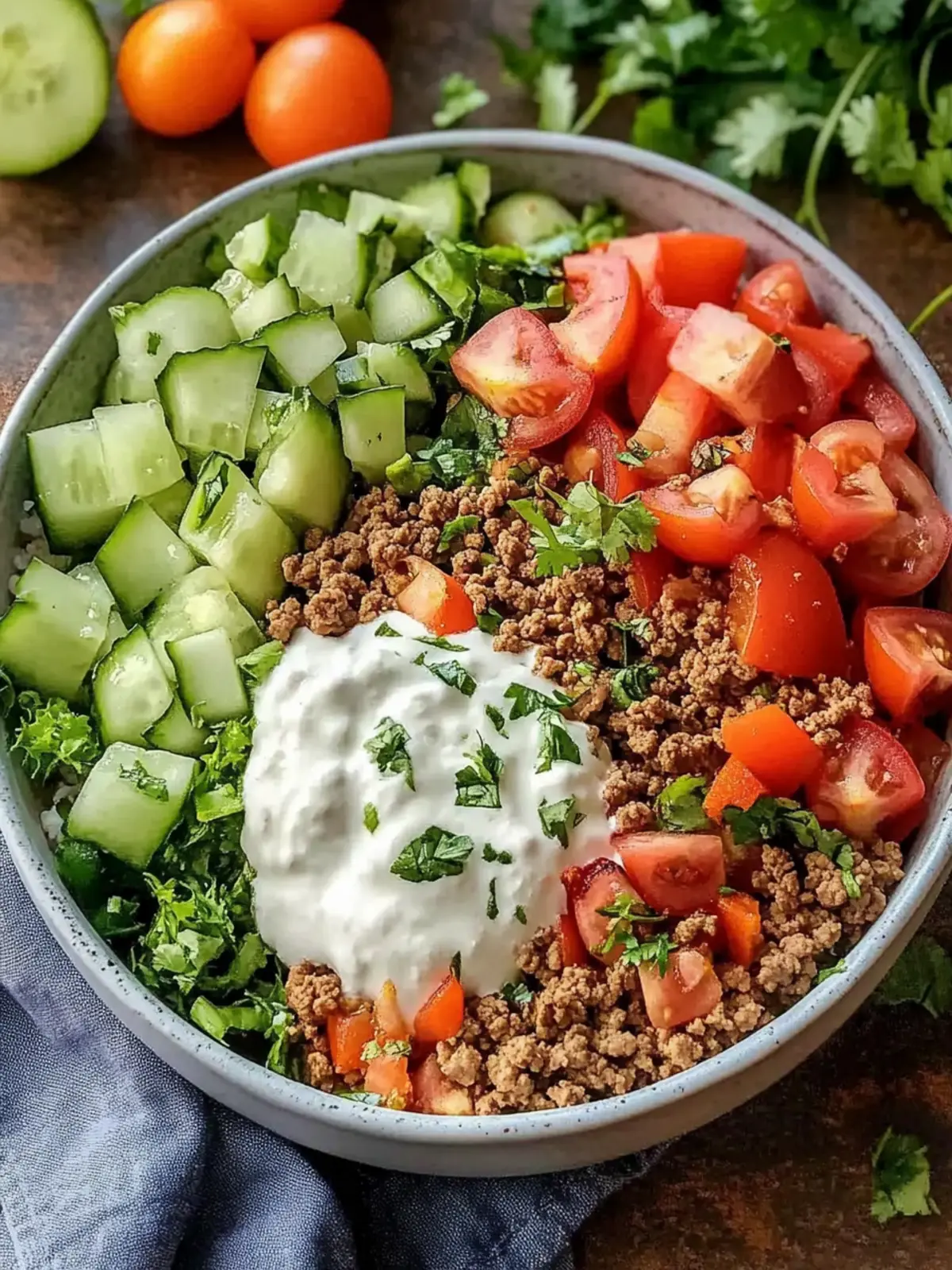Mouthwatering Ground Turkey Bowls with a Mediterranean Twist