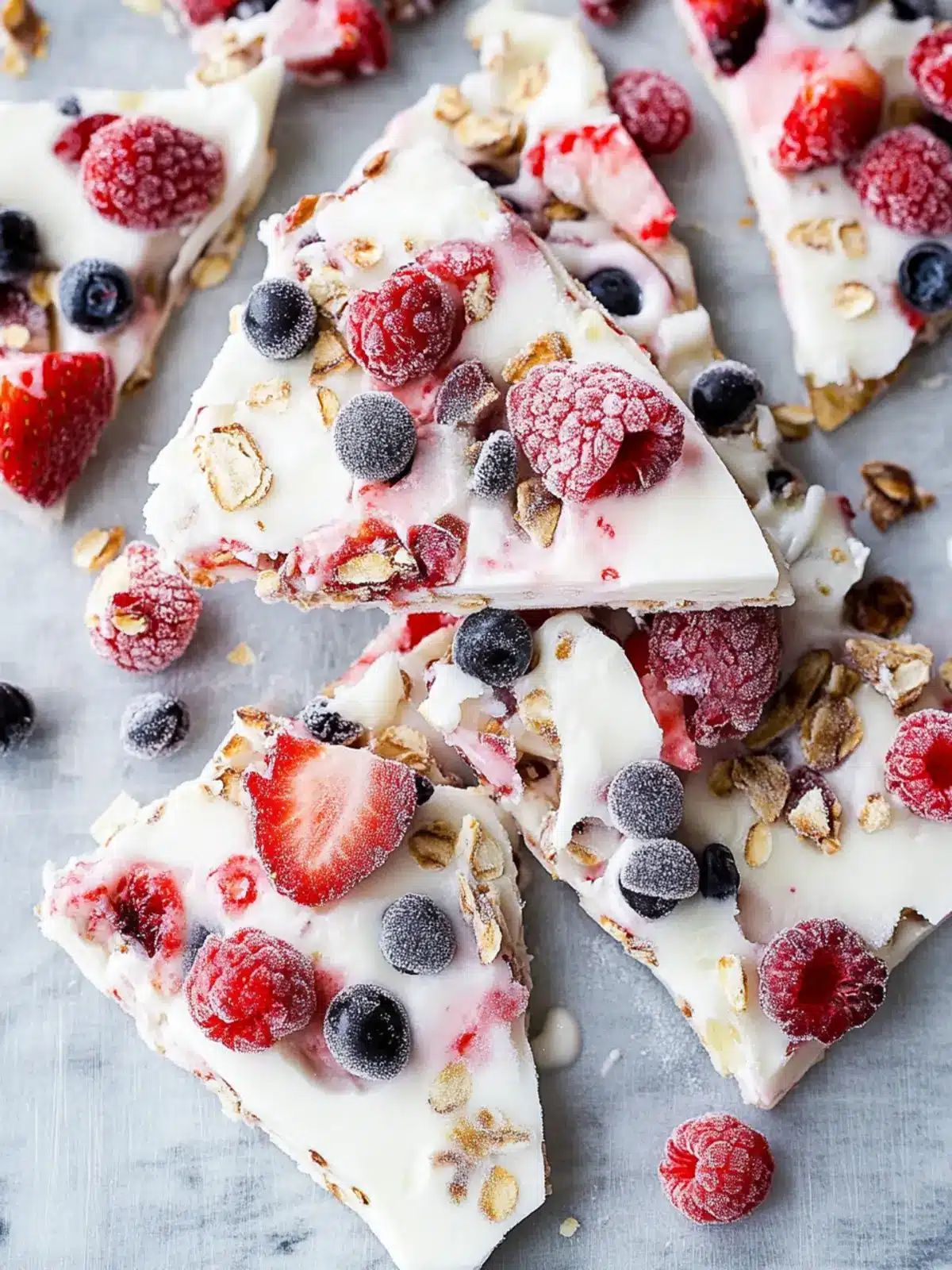 Delightful Frozen Yogurt Bark Loaded with Fresh Toppings