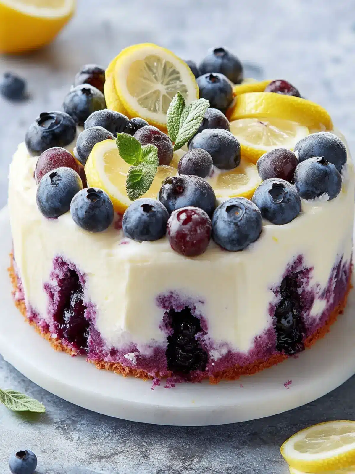 Lemon-Blueberry Poke Cake