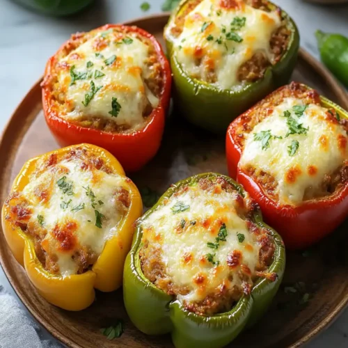 Easy Cream Cheese Stuffed Bell Peppers