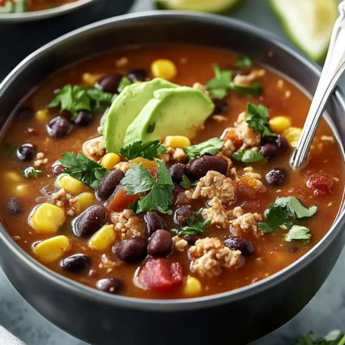 Ground Turkey and Black Bean Soup