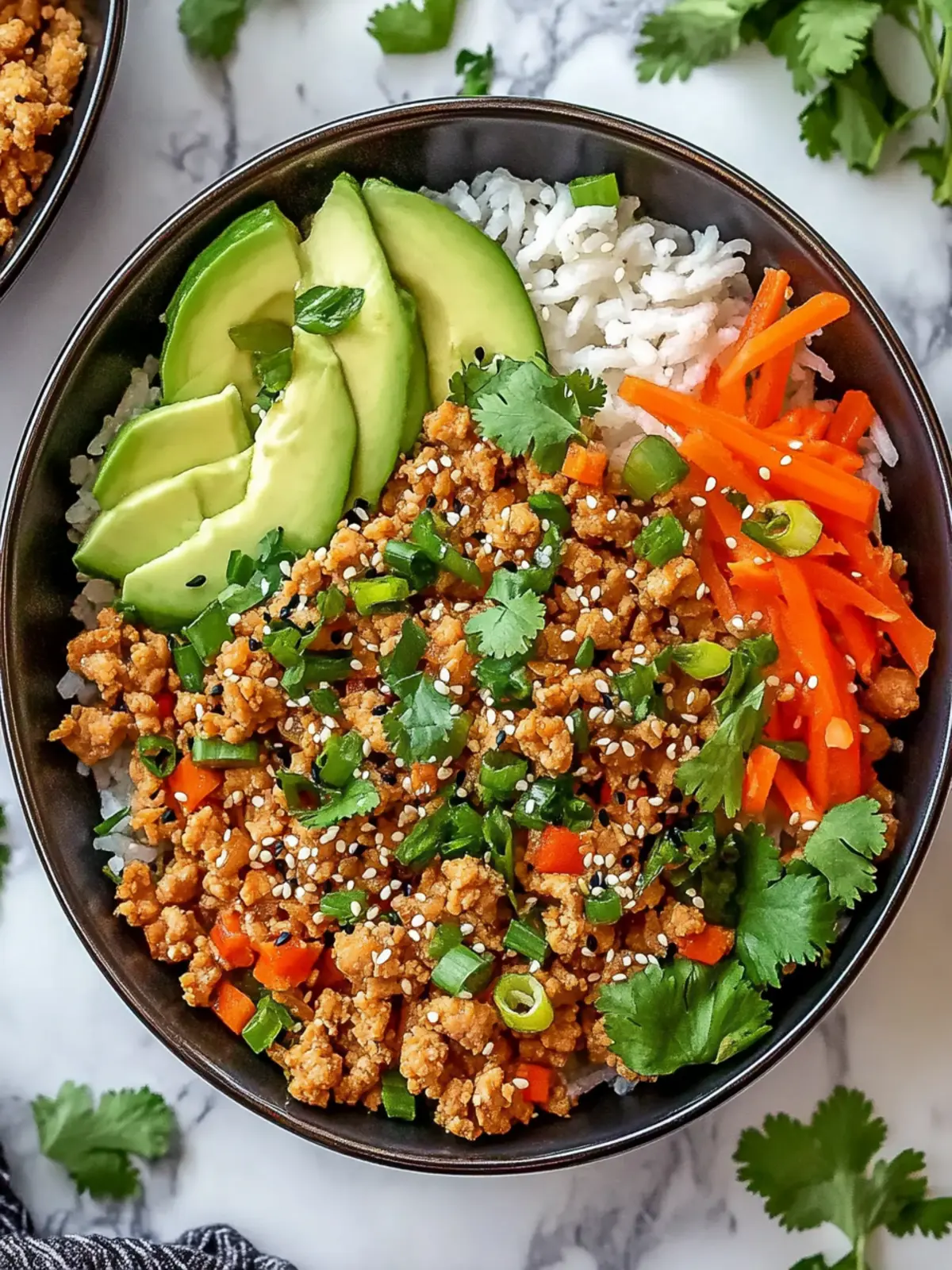 Asian Ground Turkey Bowls