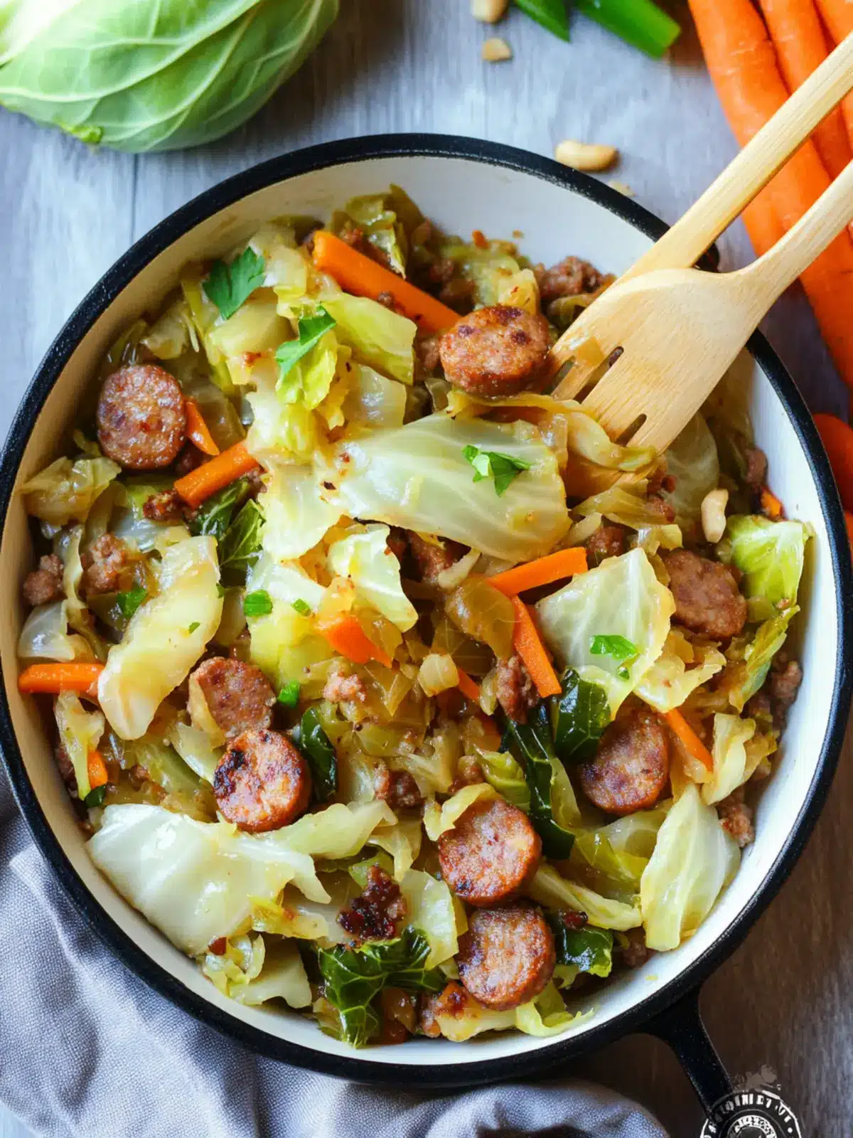 Cabbage and Sausage Skillet