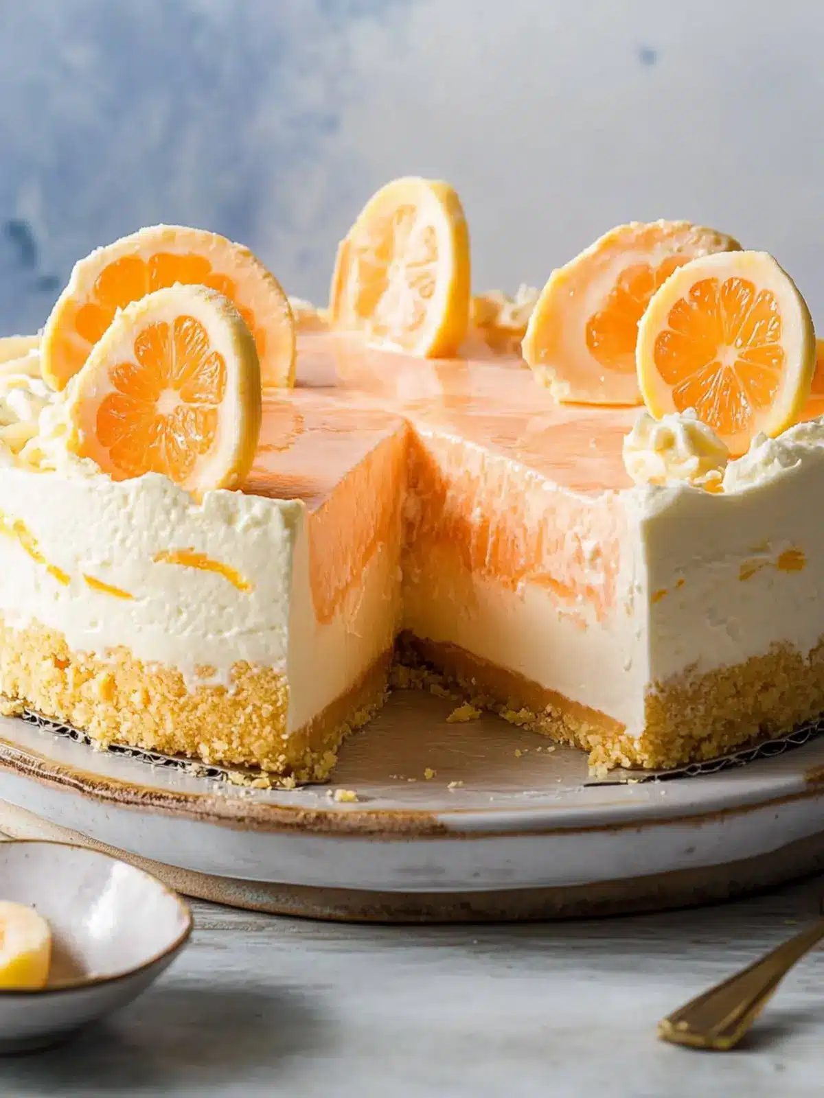 No-Bake Creamsicle Cheesecake