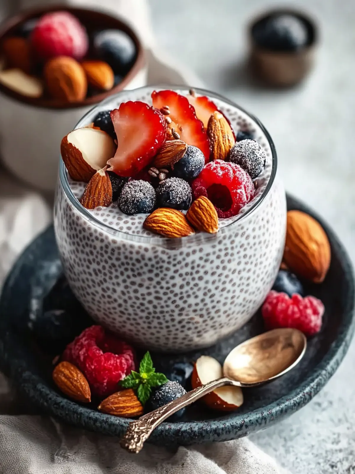Sweet Chia Seed Pudding with Almond Milk