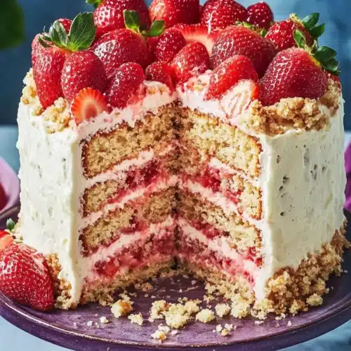 Strawberry Crunch Cake
