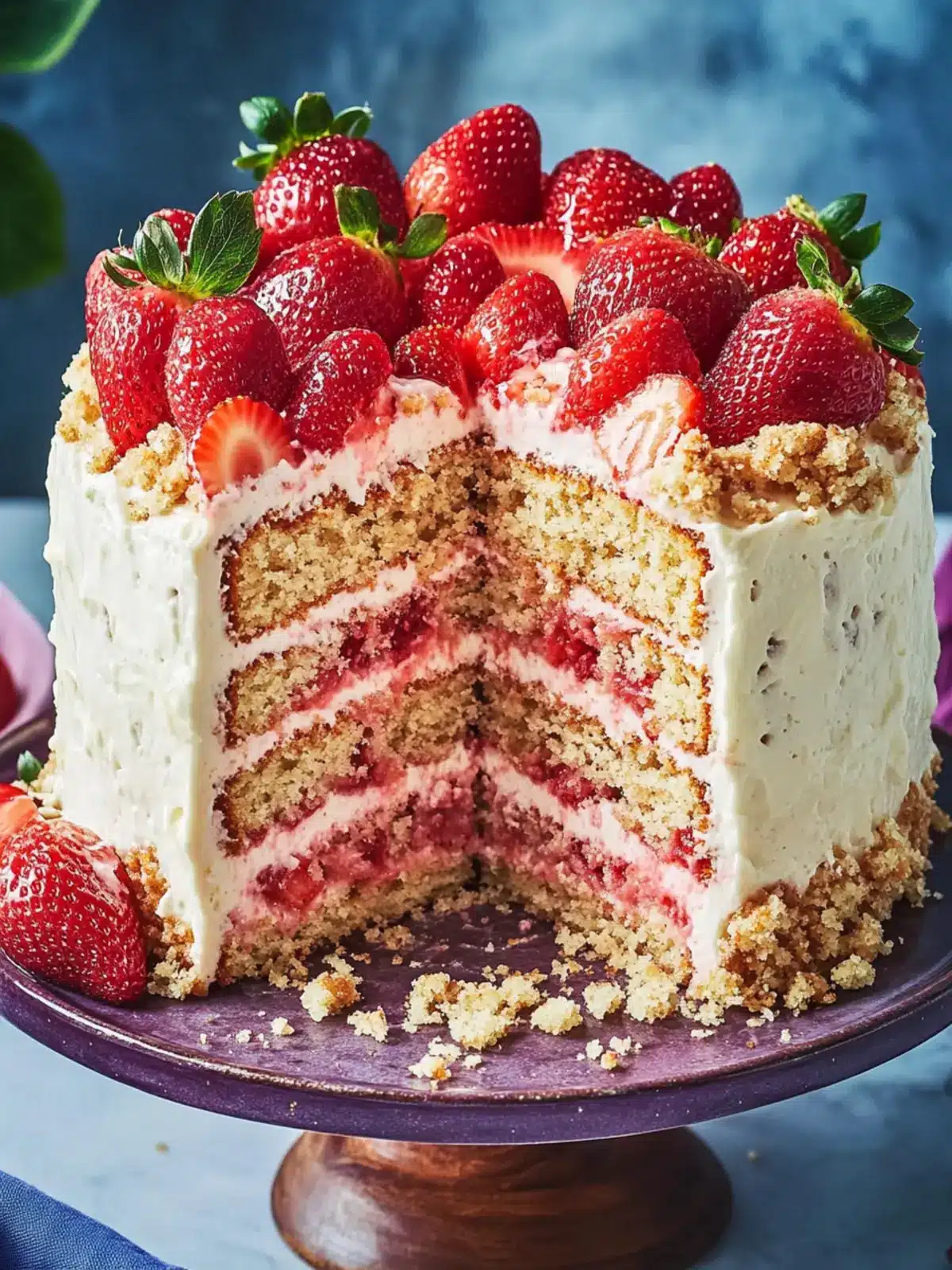 Strawberry Crunch Cake