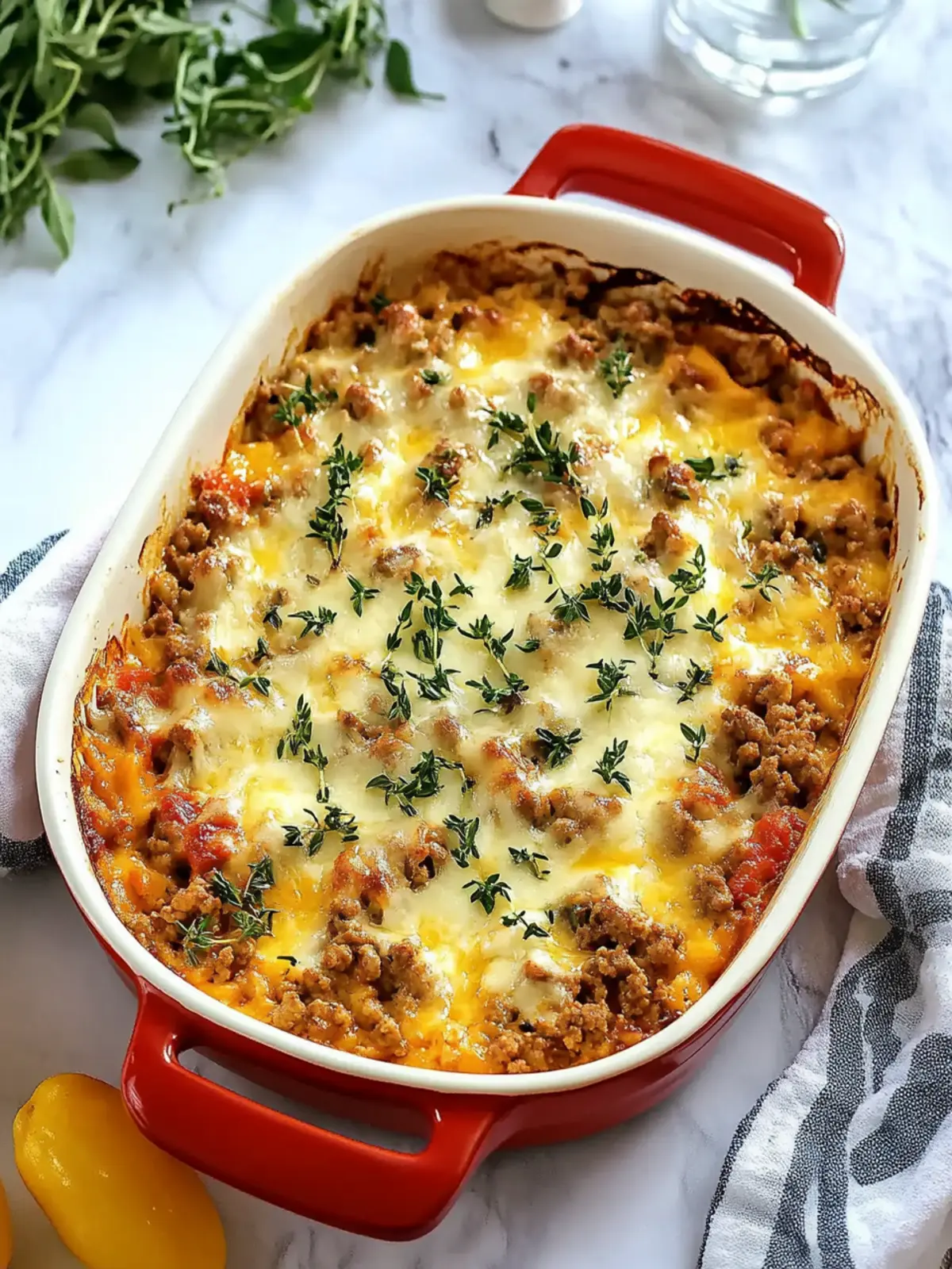 Low Carb Ground Turkey Casserole